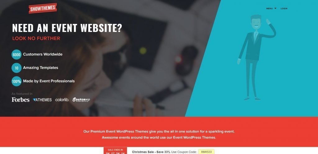Show themes christmas & new year WordPress deals