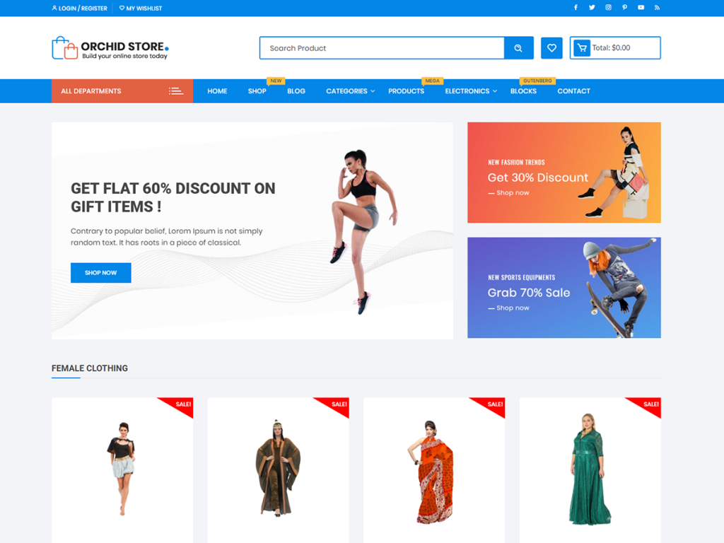 20+ Best SEO Optimized WordPress Themes 9 orchid store screenshot