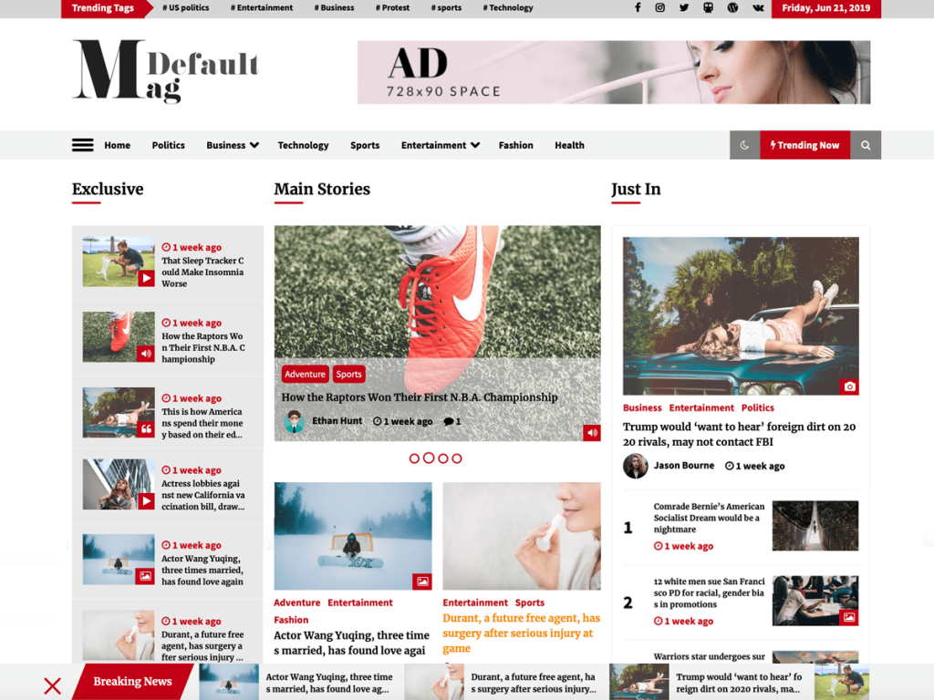 best free wordpress news & magazine themes