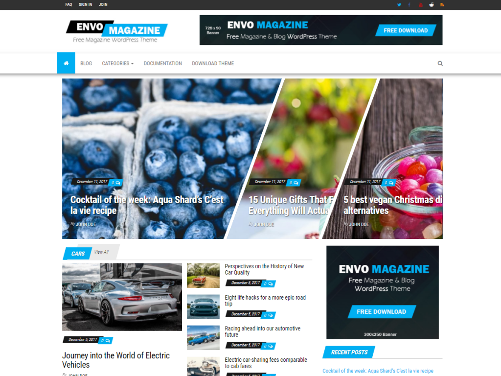 best free wordpress news & magazine themes