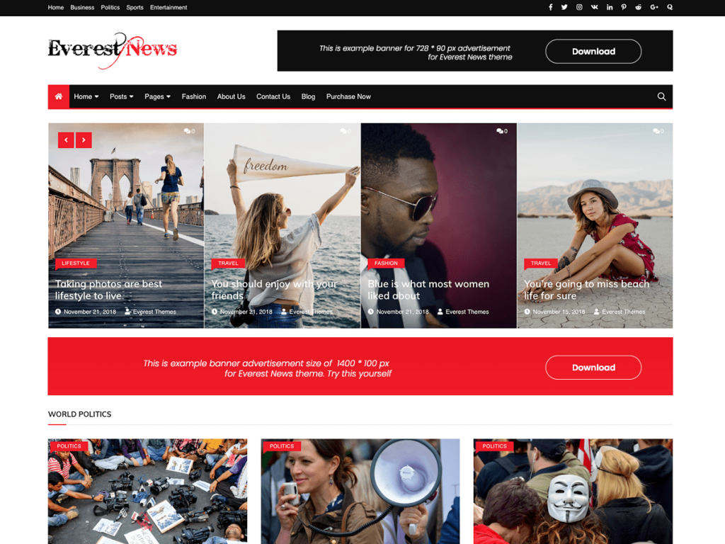 best free wordpress news & magazine themes