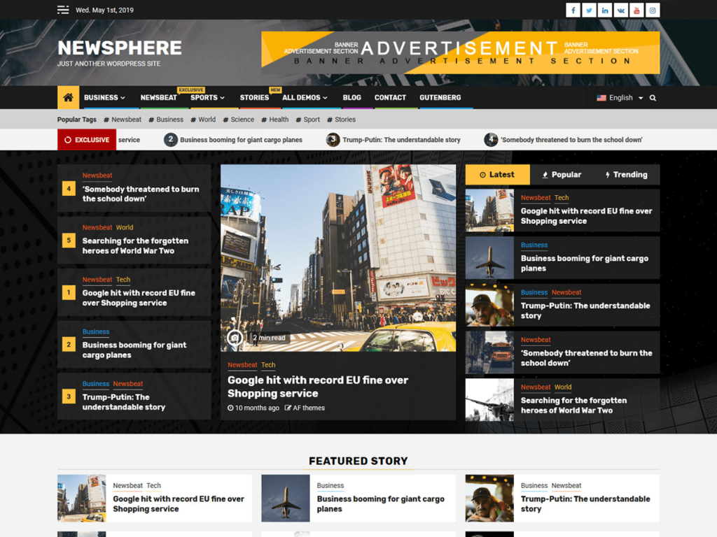 best free wordpress news & magazine themes