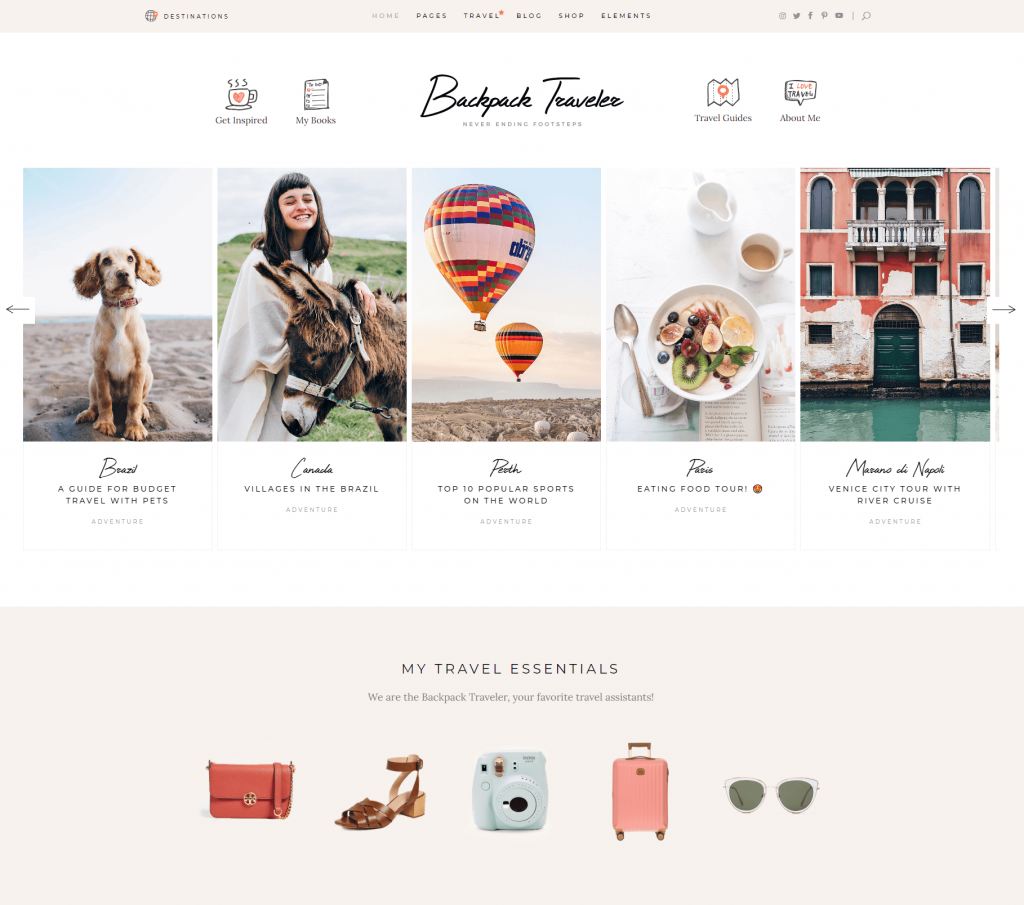 best travel blog theme