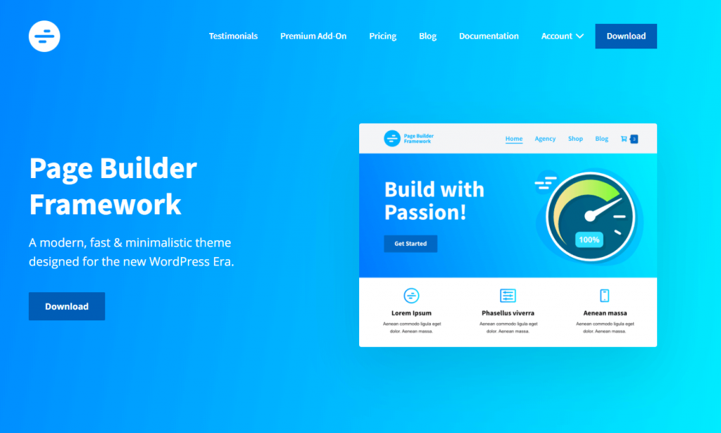 page builder framework ss