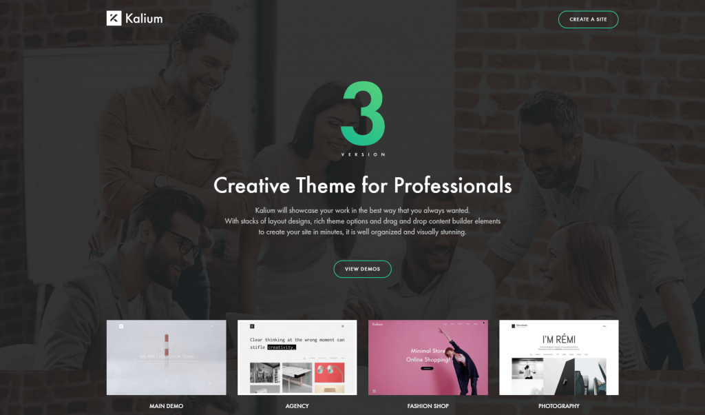 Kalium WordPress theme ss 