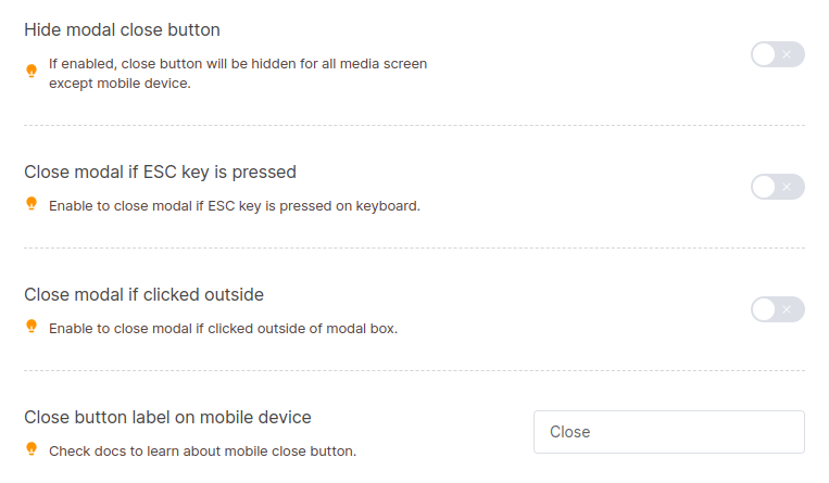 Customizing methods to close modal - Add Product Quick View in WooCommerce