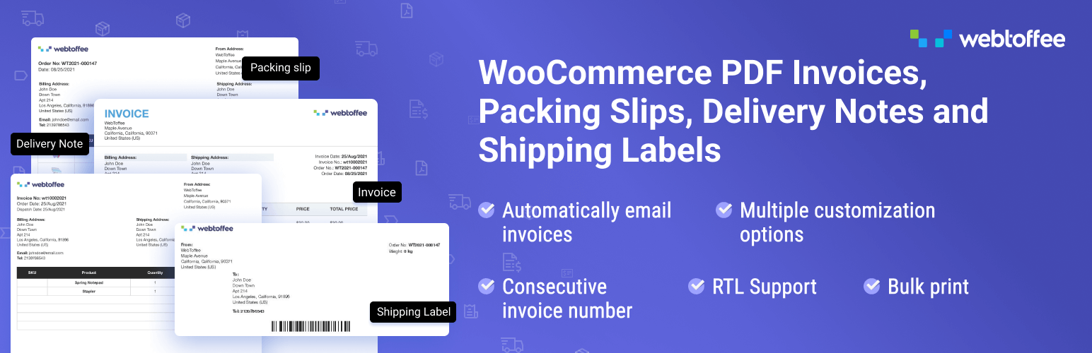 wt-pdf-invoices - best WooCommerce plugins