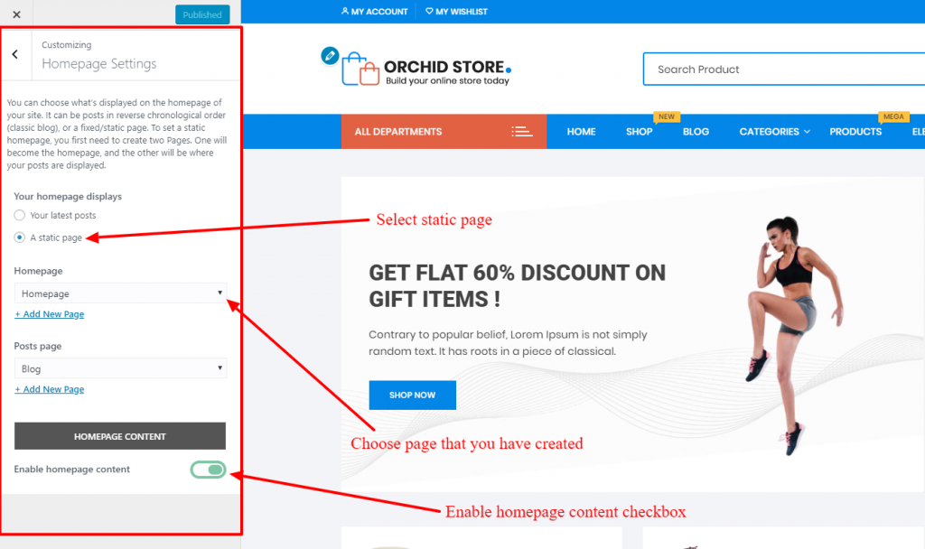 orchid-store-theme-documentation-activate-homepage